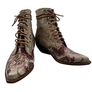 Jeffrey Campbell Free People Elmcroft Brocade Floral Western Boots Women's 9